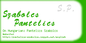szabolcs pantelics business card